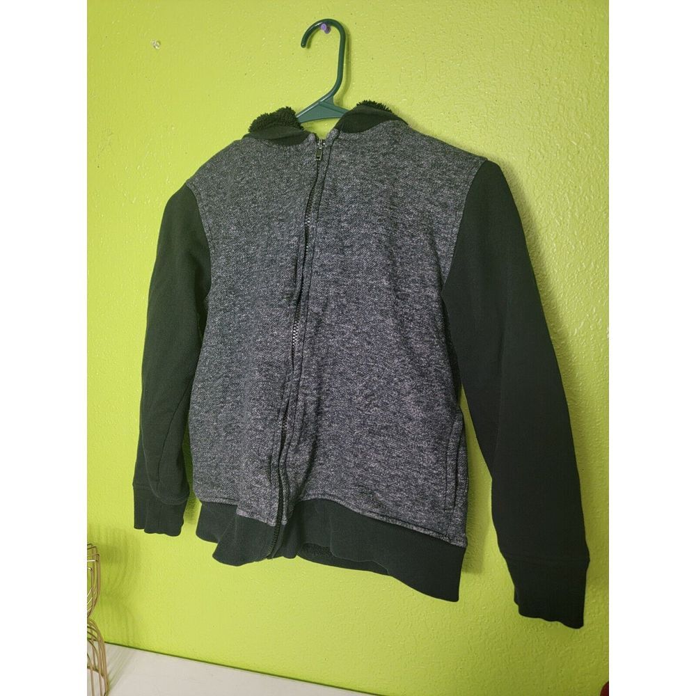 Jem Boys Youth‎ Hoodie Sweatshirt Size Medium Black Gray Full Zip